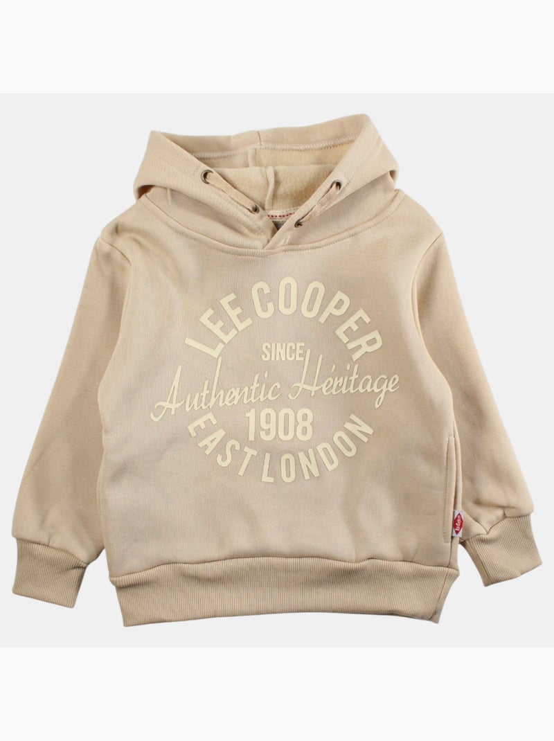 Lee cooper - sweat à capuche imprimé, manches longues Beige - Kiabi