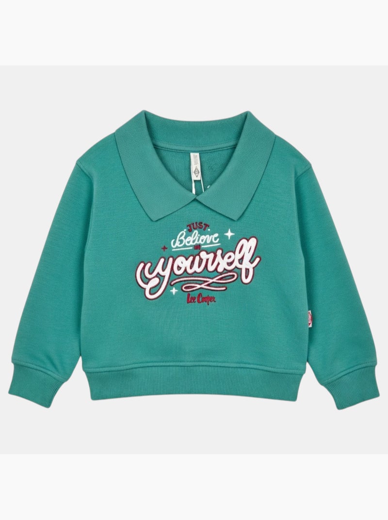 Lee Cooper - Sweater meisje bedrukt Groen - Kiabi