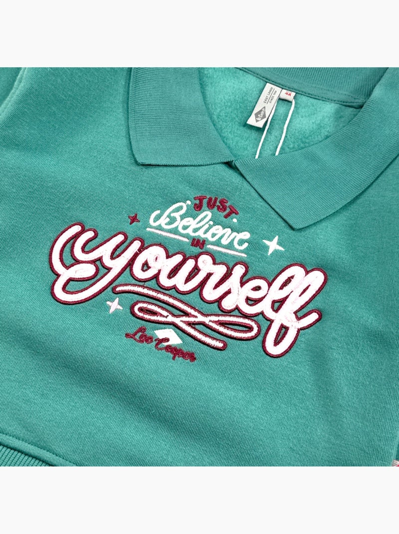 Lee Cooper - Sweater meisje bedrukt Groen - Kiabi