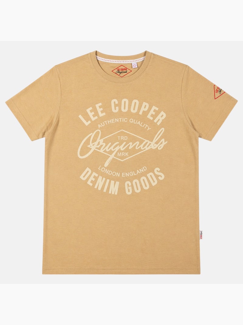 Lee Cooper - T-shirt avec avec ?criture homme Beige - Kiabi