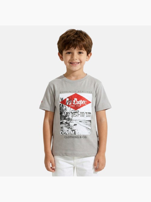 Lee Cooper - T shirt garçon manches courtes imprimé - Kiabi
