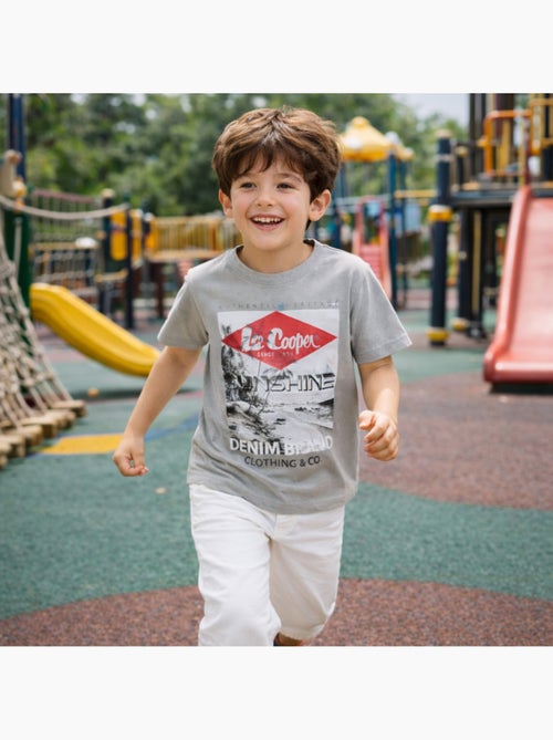 Lee Cooper - T shirt garçon manches courtes imprimé - Kiabi