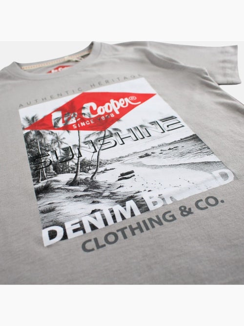 Lee Cooper - T shirt garçon manches courtes imprimé - Kiabi