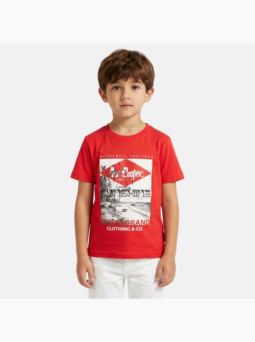 Lee Cooper - T shirt garçon manches courtes imprimé - Kiabi