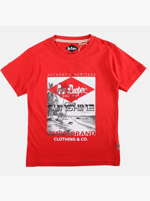 Lee Cooper - T shirt garçon manches courtes imprimé - Kiabi