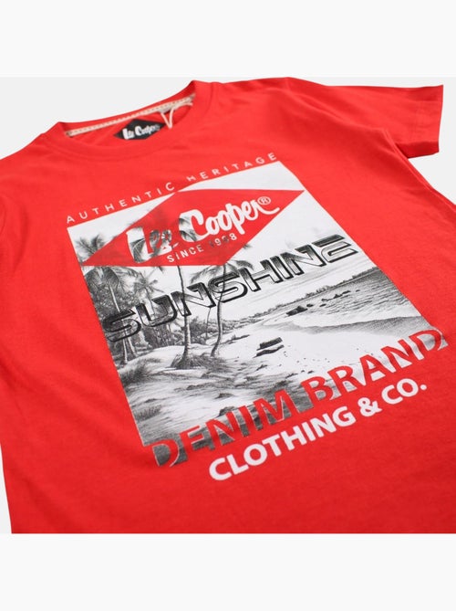 Lee Cooper - T shirt garçon manches courtes imprimé - Kiabi