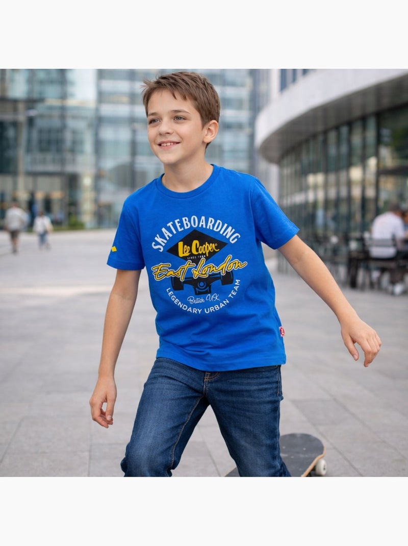 Lee Cooper - T-shirt korte mouwen  jongen Blauw - Kiabi