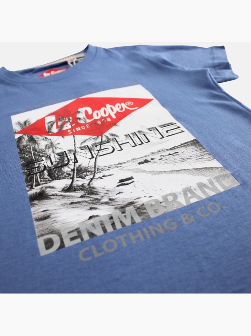 Lee Cooper - T-shirt korte mouwen  jongen Blauw - Kiabi