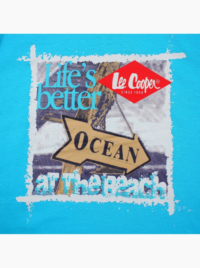 Lee Cooper - T-shirt korte mouwen  jongen Blauw - Kiabi