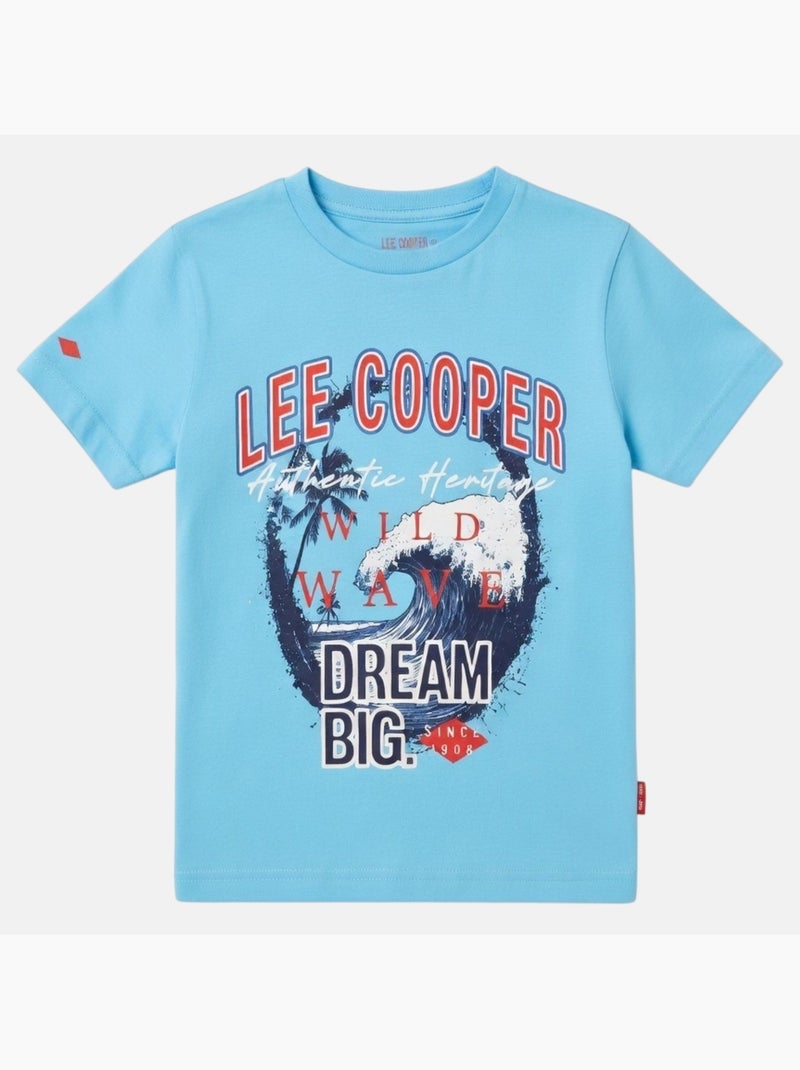 Lee Cooper - T-shirt korte mouwen  jongen Blauw - Kiabi