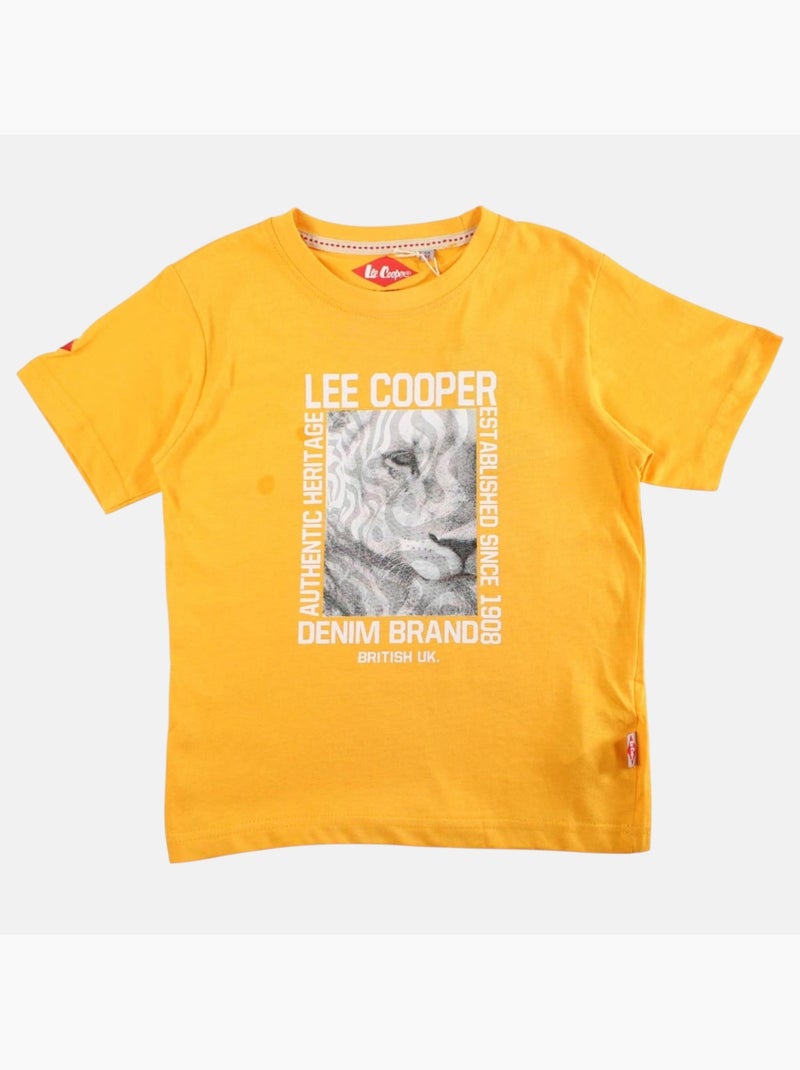 Lee Cooper - T-shirt korte mouwen  jongen Geel - Kiabi