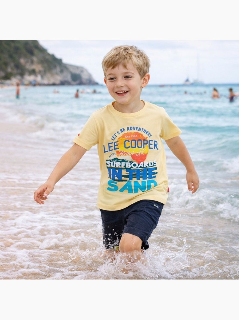 Lee Cooper - T-shirt korte mouwen  jongen Geel - Kiabi