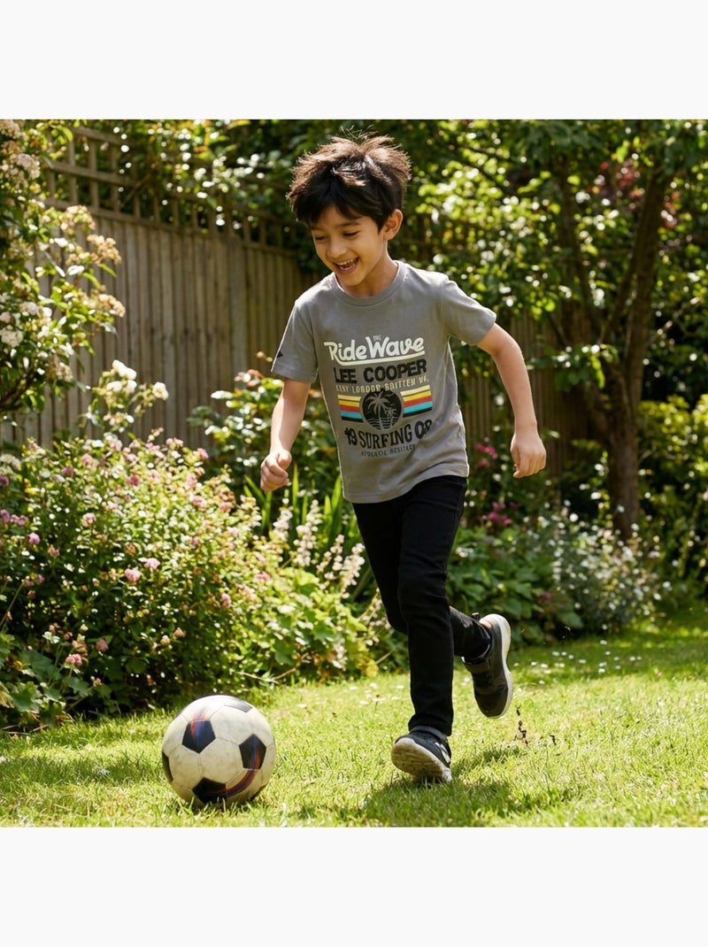 Lee Cooper - T-shirt korte mouwen  jongen Grijs - Kiabi