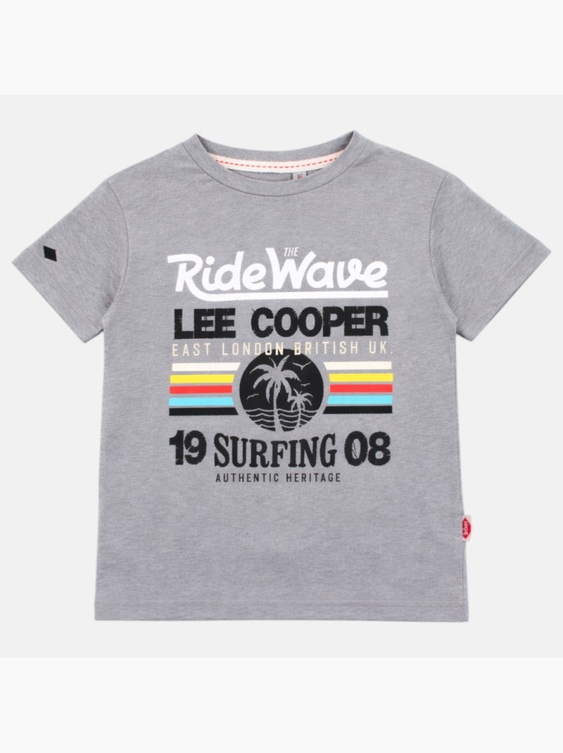 Lee Cooper - T-shirt korte mouwen  jongen Grijs - Kiabi