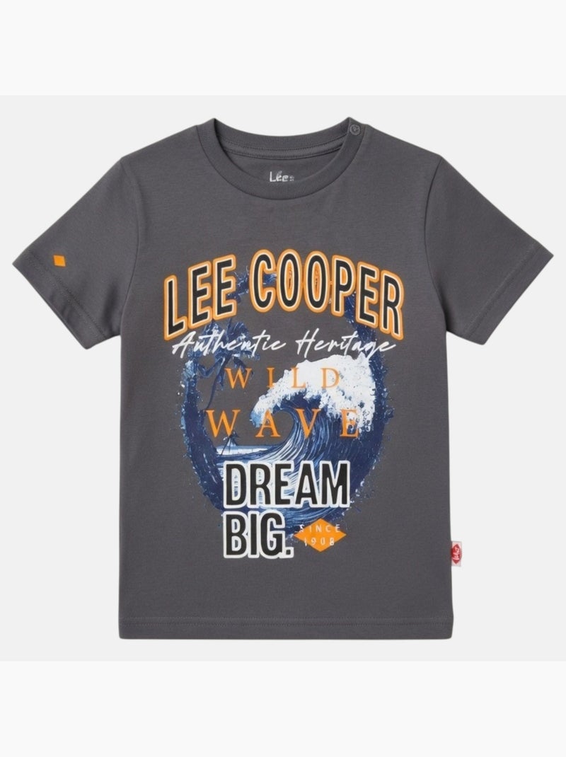 Lee Cooper - T-shirt korte mouwen  jongen Grijs - Kiabi