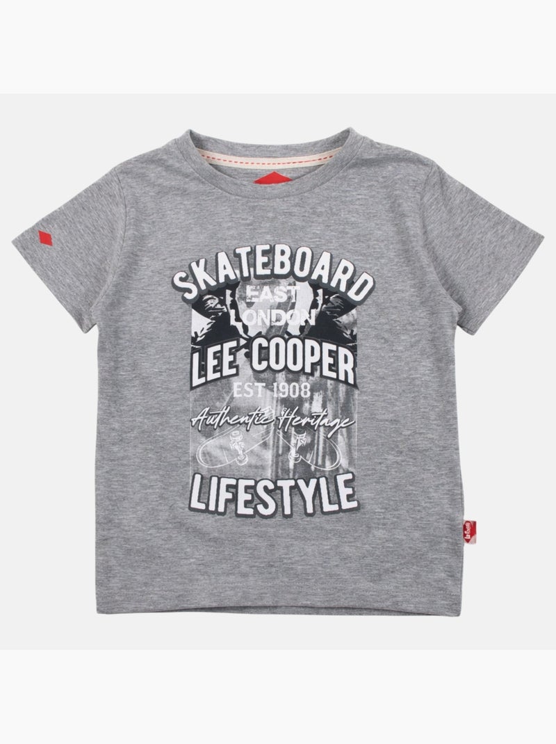 Lee Cooper - T-shirt korte mouwen  jongen Grijs - Kiabi