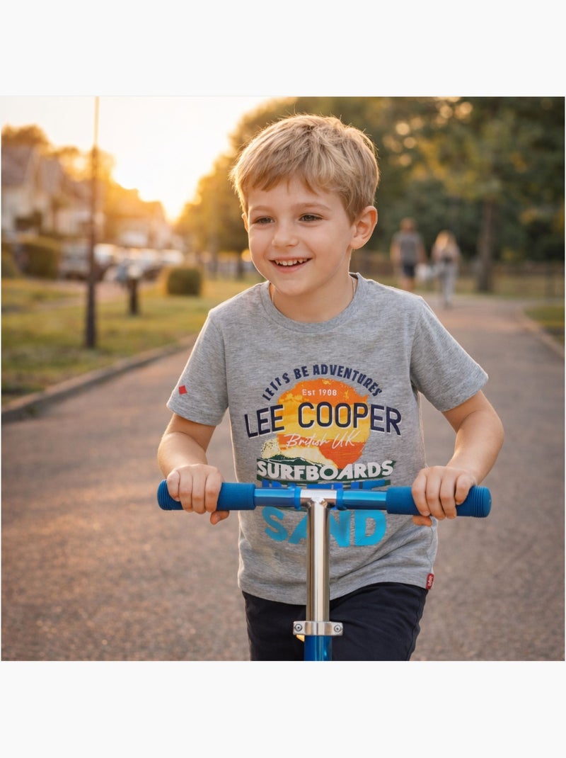 Lee Cooper - T-shirt korte mouwen  jongen Grijs - Kiabi