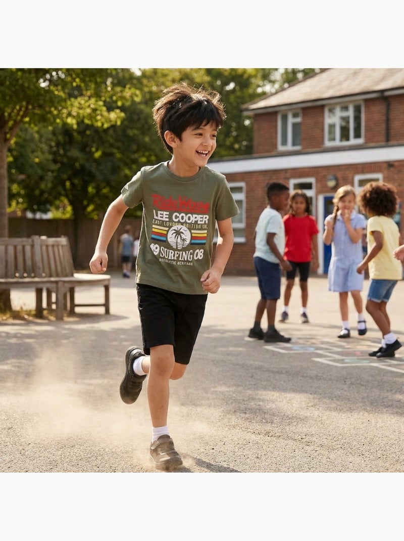 Lee Cooper - T-shirt korte mouwen  jongen Kaki - Kiabi