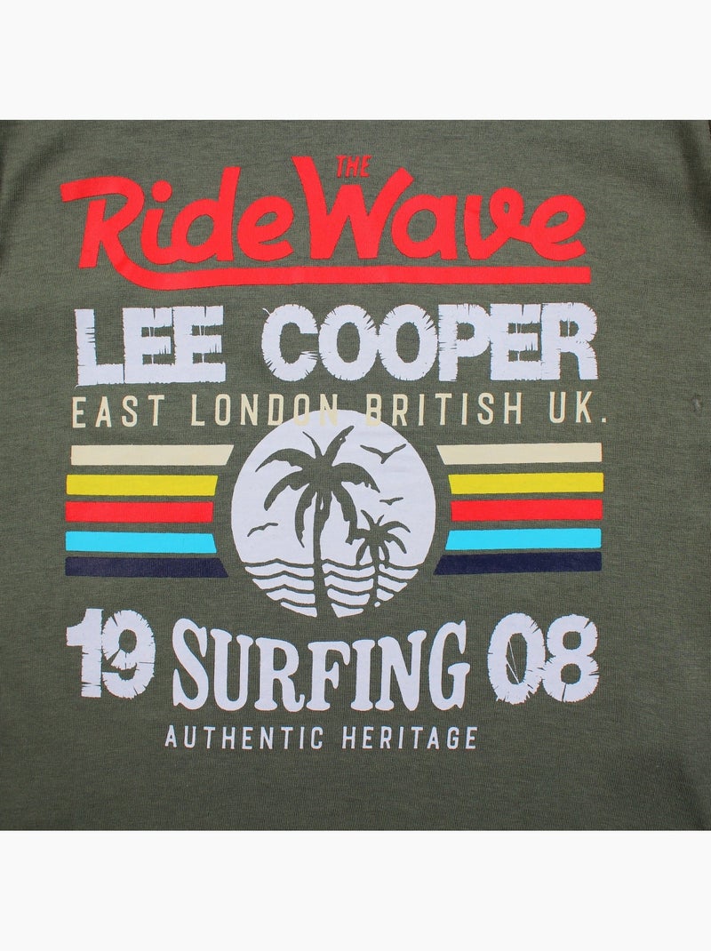 Lee Cooper - T-shirt korte mouwen  jongen Kaki - Kiabi