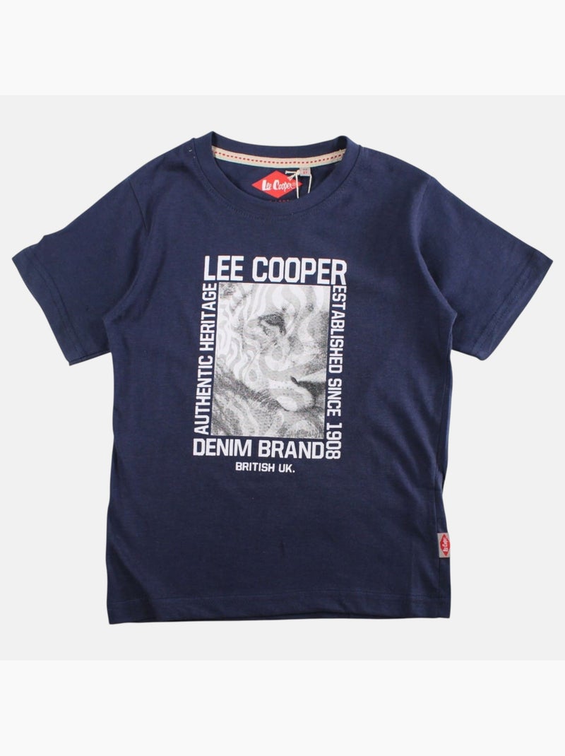 Lee Cooper - T-shirt korte mouwen  jongen Marineblauw - Kiabi