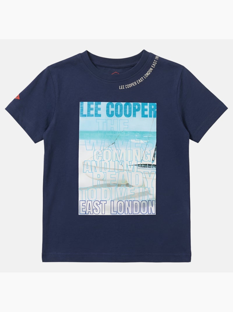Lee Cooper - T-shirt korte mouwen  jongen Marineblauw - Kiabi