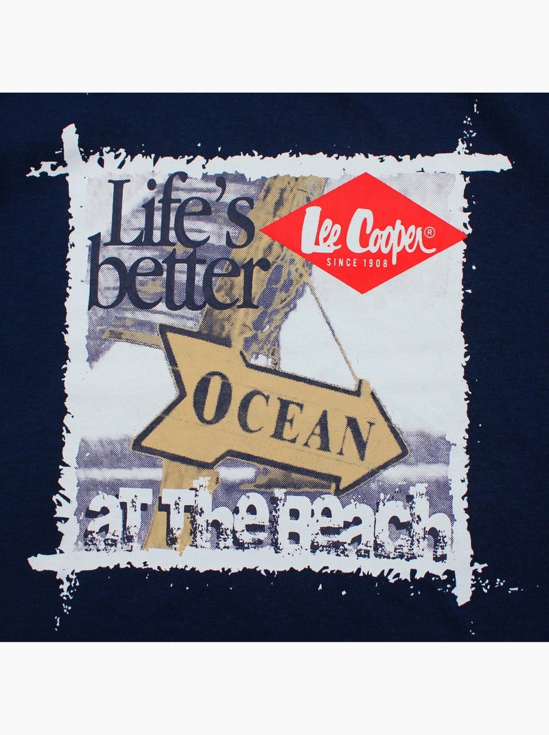 Lee Cooper - T-shirt korte mouwen  jongen Marineblauw - Kiabi
