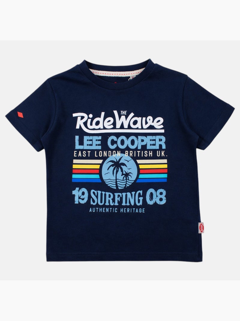 Lee Cooper - T-shirt korte mouwen  jongen Marineblauw - Kiabi