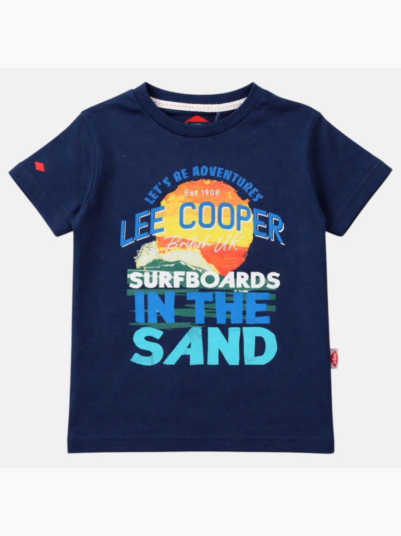 Lee Cooper - T-shirt korte mouwen  jongen Marineblauw - Kiabi