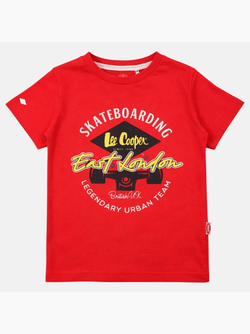 Lee Cooper - T-shirt korte mouwen  jongen Rood - Kiabi