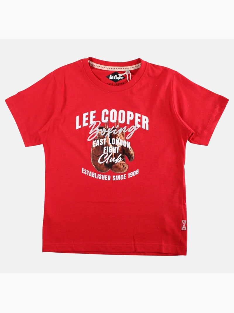 Lee Cooper - T-shirt korte mouwen  jongen Rood - Kiabi