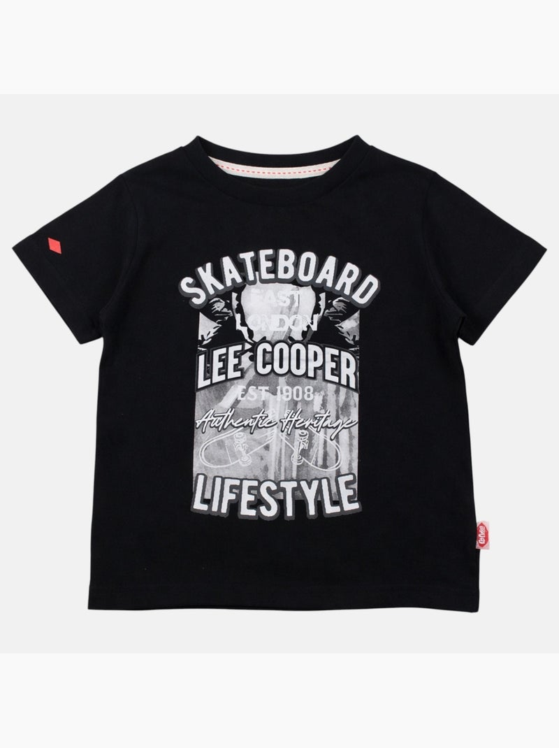 Lee Cooper - T-shirt korte mouwen  jongen Zwart - Kiabi