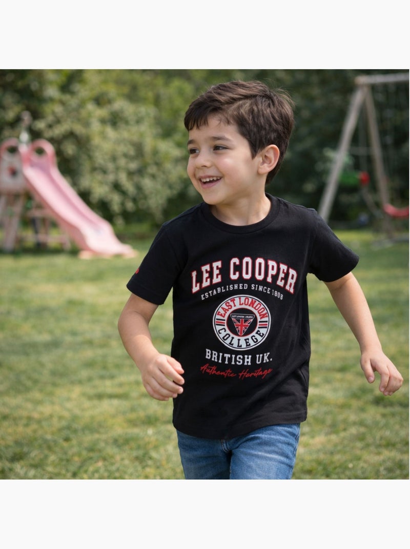 Lee Cooper - T-shirt korte mouwen  jongen Zwart - Kiabi