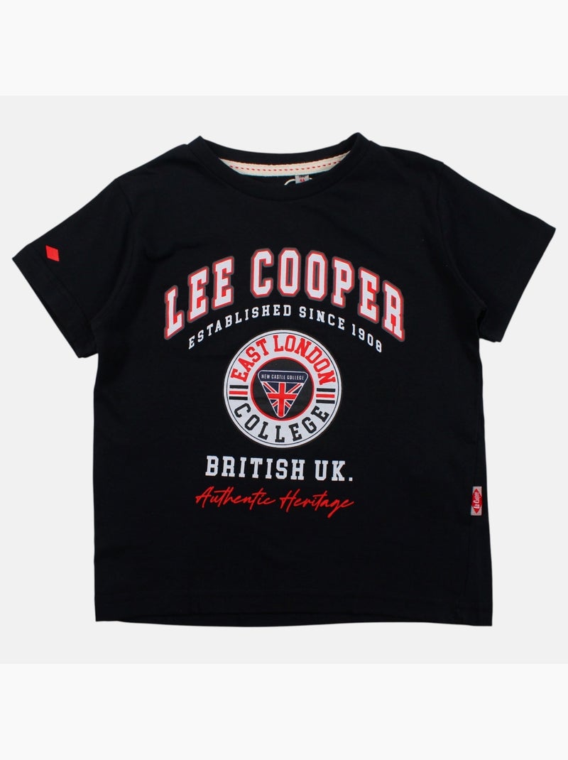 Lee Cooper - T-shirt korte mouwen  jongen Zwart - Kiabi