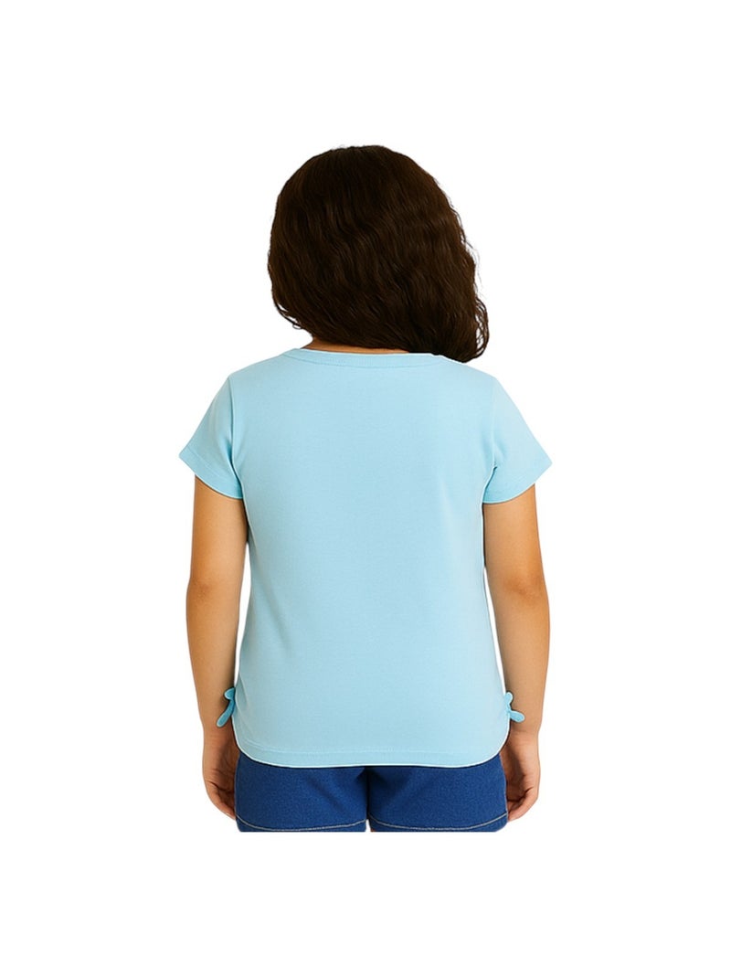 Lee Cooper - T-shirt korte mouwen meisje bedrukt Blauw - Kiabi