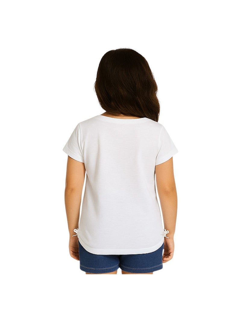 Lee Cooper - T-shirt korte mouwen meisje bedrukt Wit - Kiabi