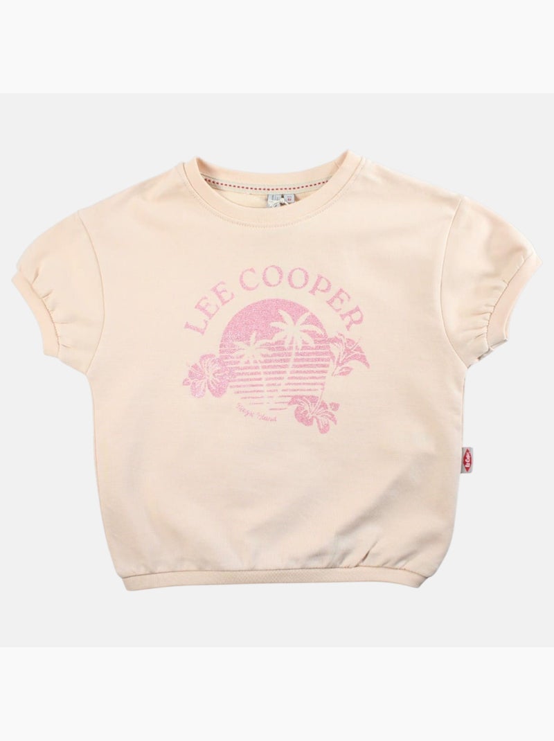Lee Cooper - T-shirt korte mouwen  meisje Beige - Kiabi