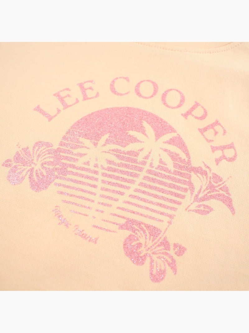 Lee Cooper - T-shirt korte mouwen  meisje Beige - Kiabi