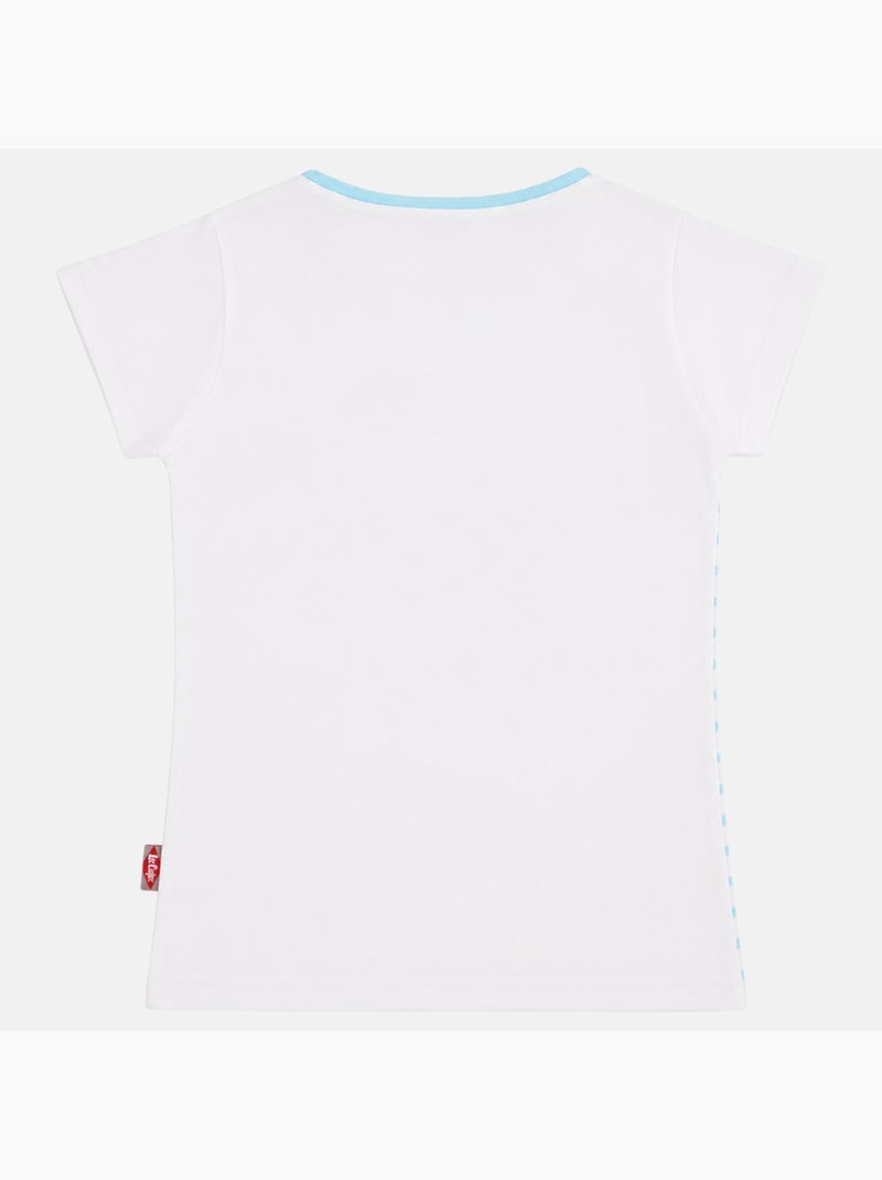 Lee Cooper - T-shirt korte mouwen meisje Blauw - Kiabi