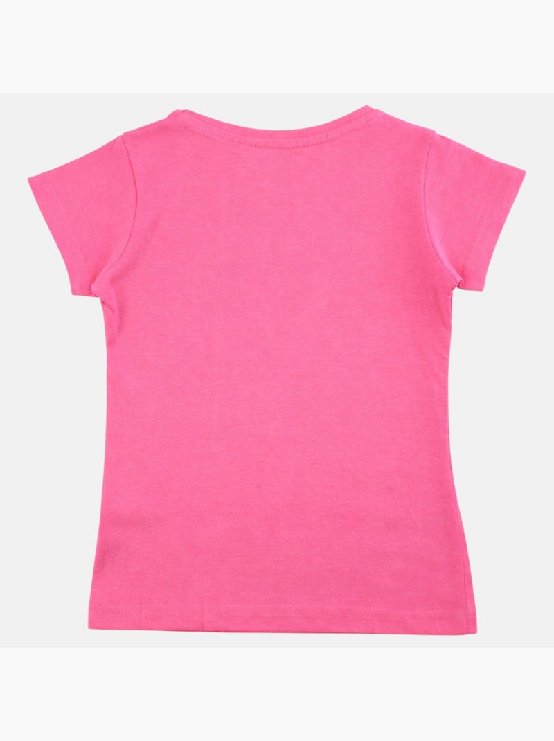 Lee Cooper - T-shirt korte mouwen  meisje Fuchsia roze - Kiabi