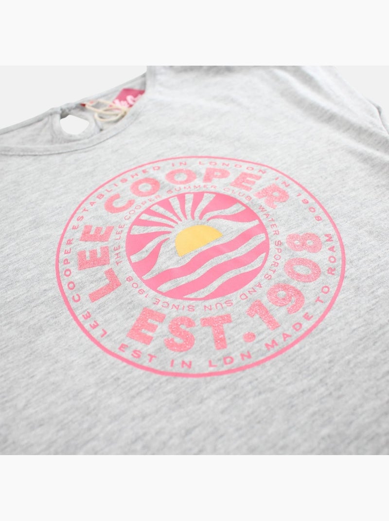 Lee Cooper - T-shirt korte mouwen  meisje Grijs - Kiabi
