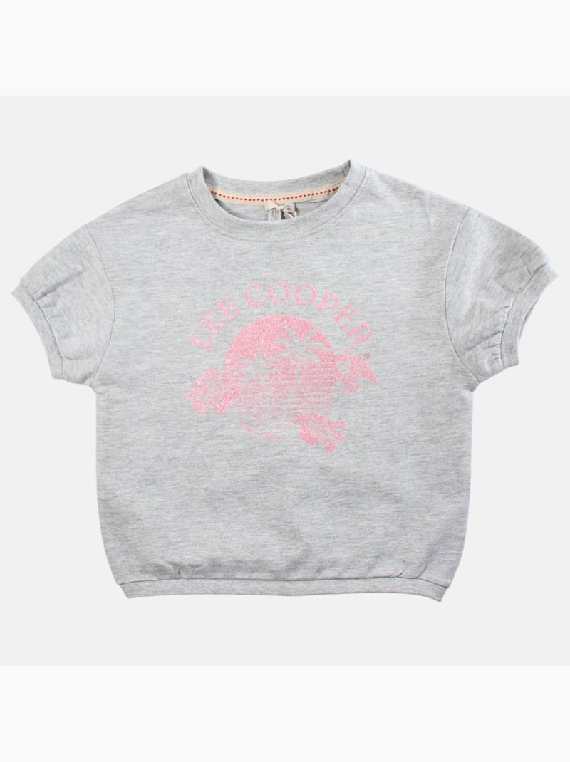 Lee Cooper - T-shirt korte mouwen  meisje Grijs - Kiabi