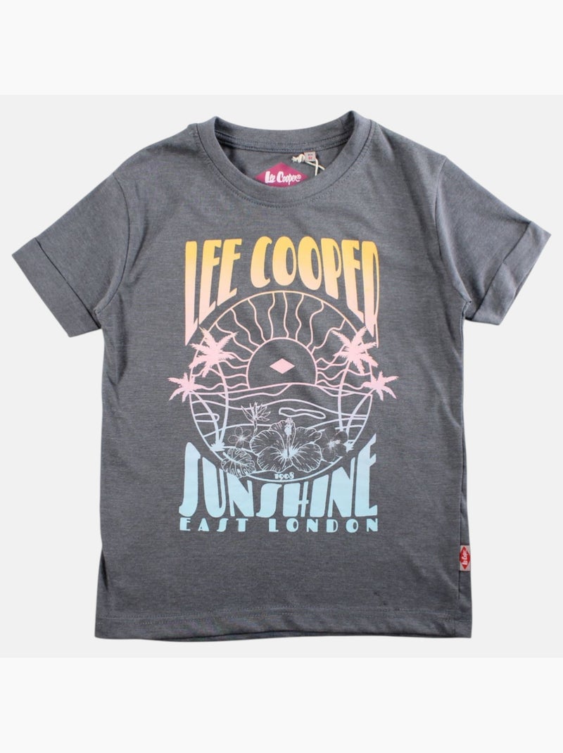Lee Cooper - T-shirt korte mouwen  meisje Grijs - Kiabi