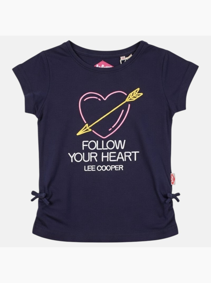 Lee Cooper - T-shirt korte mouwen  meisje Marineblauw - Kiabi