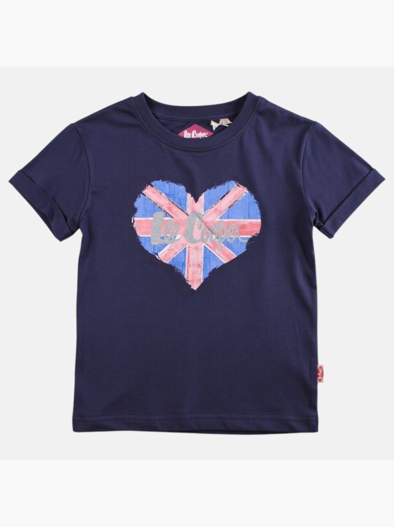 Lee Cooper - T-shirt korte mouwen  meisje Marineblauw - Kiabi