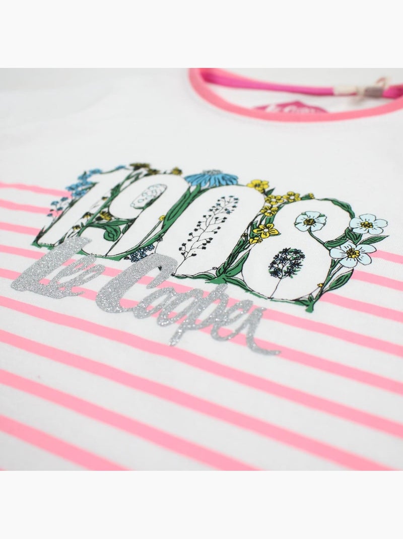 Lee Cooper - T-shirt korte mouwen meisje met patroon Roze - Kiabi