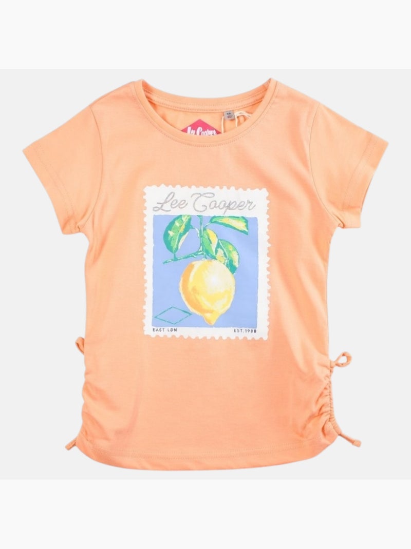 Lee Cooper - T-shirt korte mouwen  meisje Oranje - Kiabi