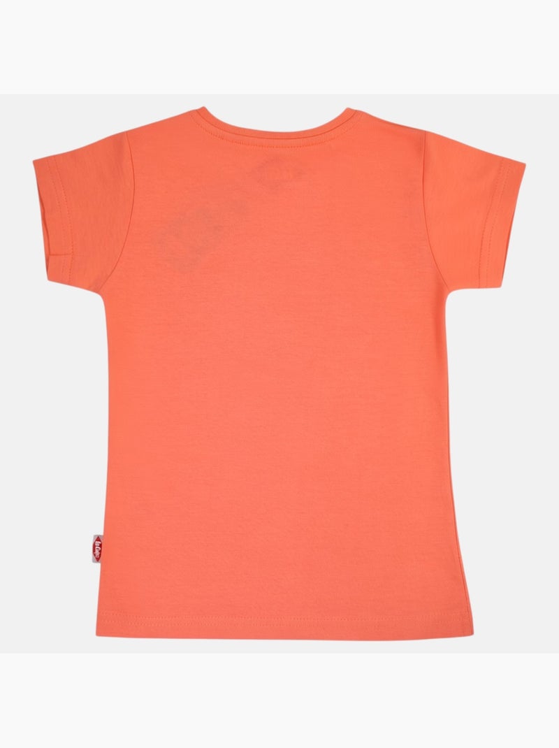 Lee Cooper - T-shirt korte mouwen  meisje Oranje - Kiabi
