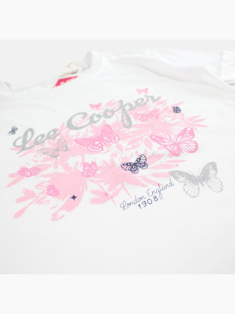 Lee Cooper - T-shirt korte mouwen  meisje Wit - Kiabi