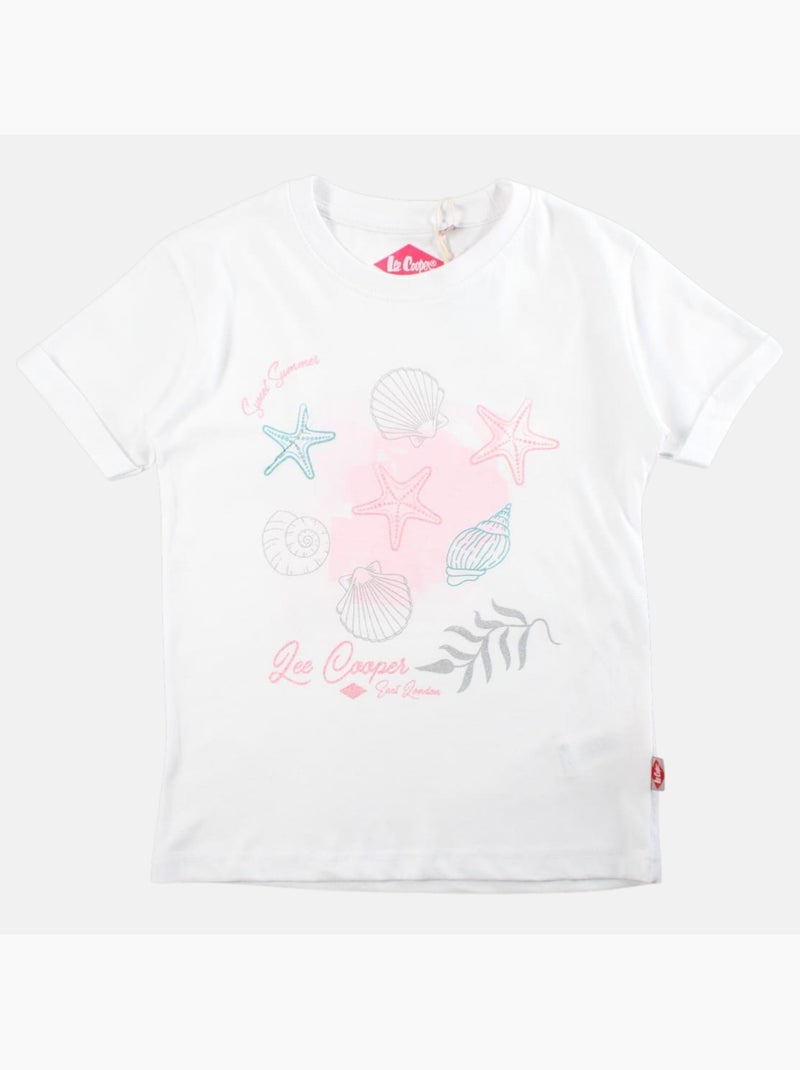 Lee Cooper - T-shirt korte mouwen  meisje Wit - Kiabi