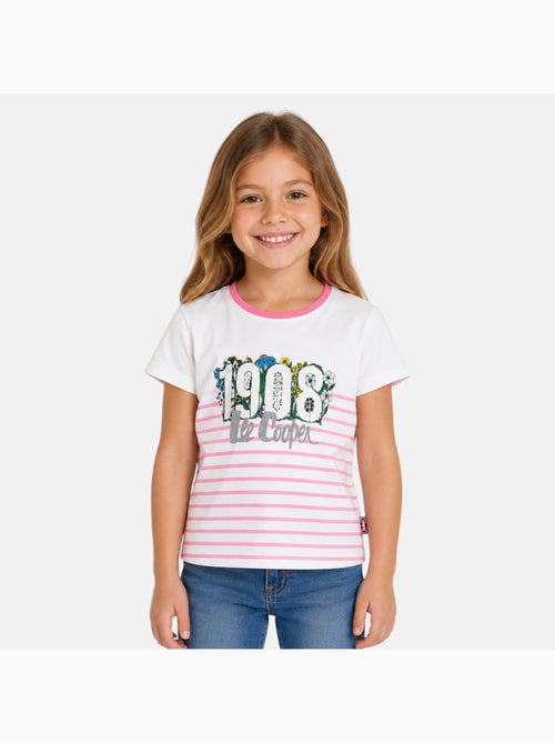 Lee Cooper - T-shirt manches courtes fille à motif - Kiabi